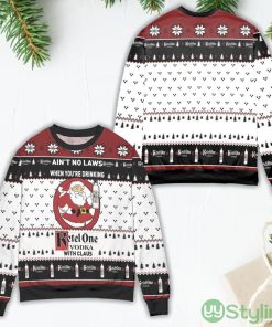 Ain't No Laws When You're Drinking Ketel One Vodka With Claus Ugly Christmas Sweater Product Photo 1