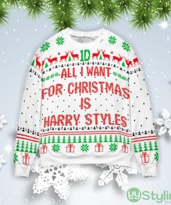 All I Want For Christmas Harry Styles Ugly Christmas Sweater Product Photo 1