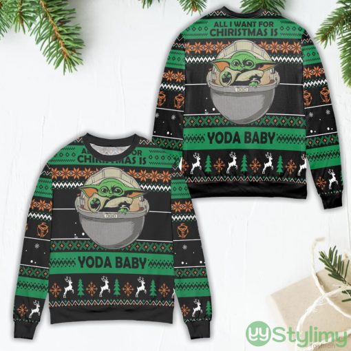 All I Want For Christmas Is Yoda Baby Ugly Christmas Sweater
