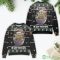 Baby Yoda He Protects He Attacks He Also Takes Naps Snowflake Pattern Ugly Christmas Sweater Product Photo 2