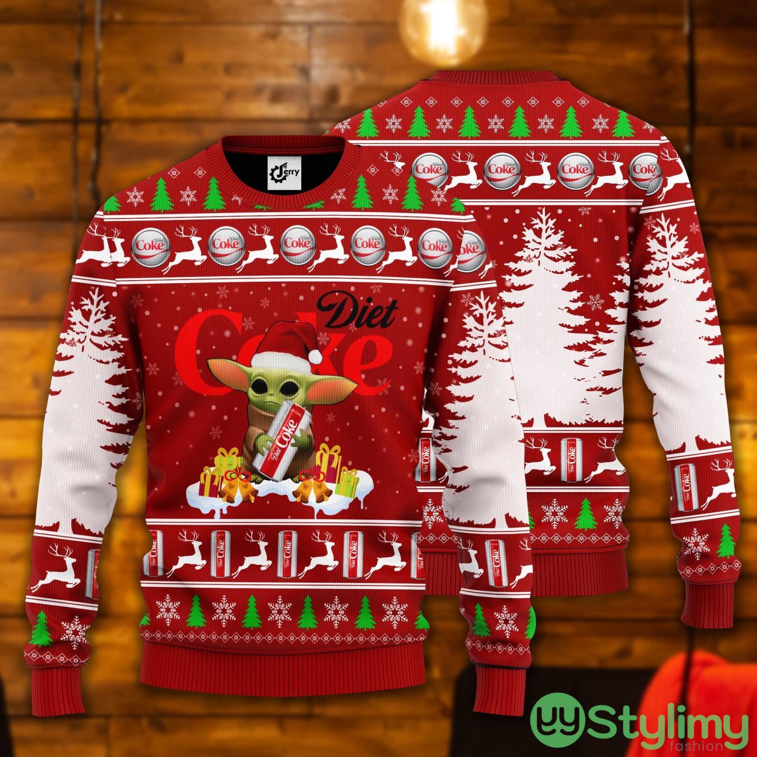 Baby Yoda Hug Diet Coke Ugly Christmas Sweater 3 Baby Yoda Hug Diet Coke Ugly Christmas Sweater Product Photo 1