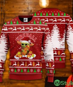 Baby Yoda Hug Fireball Ugly Christmas Sweater Product Photo 1