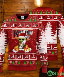 Baby Yoda Hug Ketel One Ugly Christmas Sweater Product Photo 1