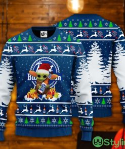 Baby Yoda Hug Pabst Blue Ribbon Ugly Christmas Sweater Product Photo 1