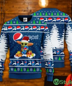 Baby Yoda Hug Pepsi Ugly Christmas Sweater Product Photo 1