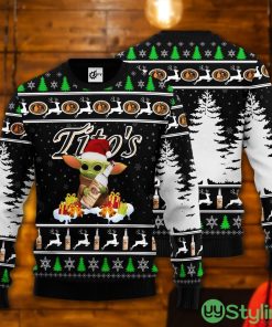 Baby Yoda Hug Tito's Ugly Christmas Sweater Product Photo 1