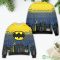 Batman Logo City Nights Ugly Christmas Sweater Yellow Product Photo 2