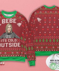Bebe It's Cold Outside Christmas Santa Bebe Sweater Ugly Christmas Sweater Product Photo 1