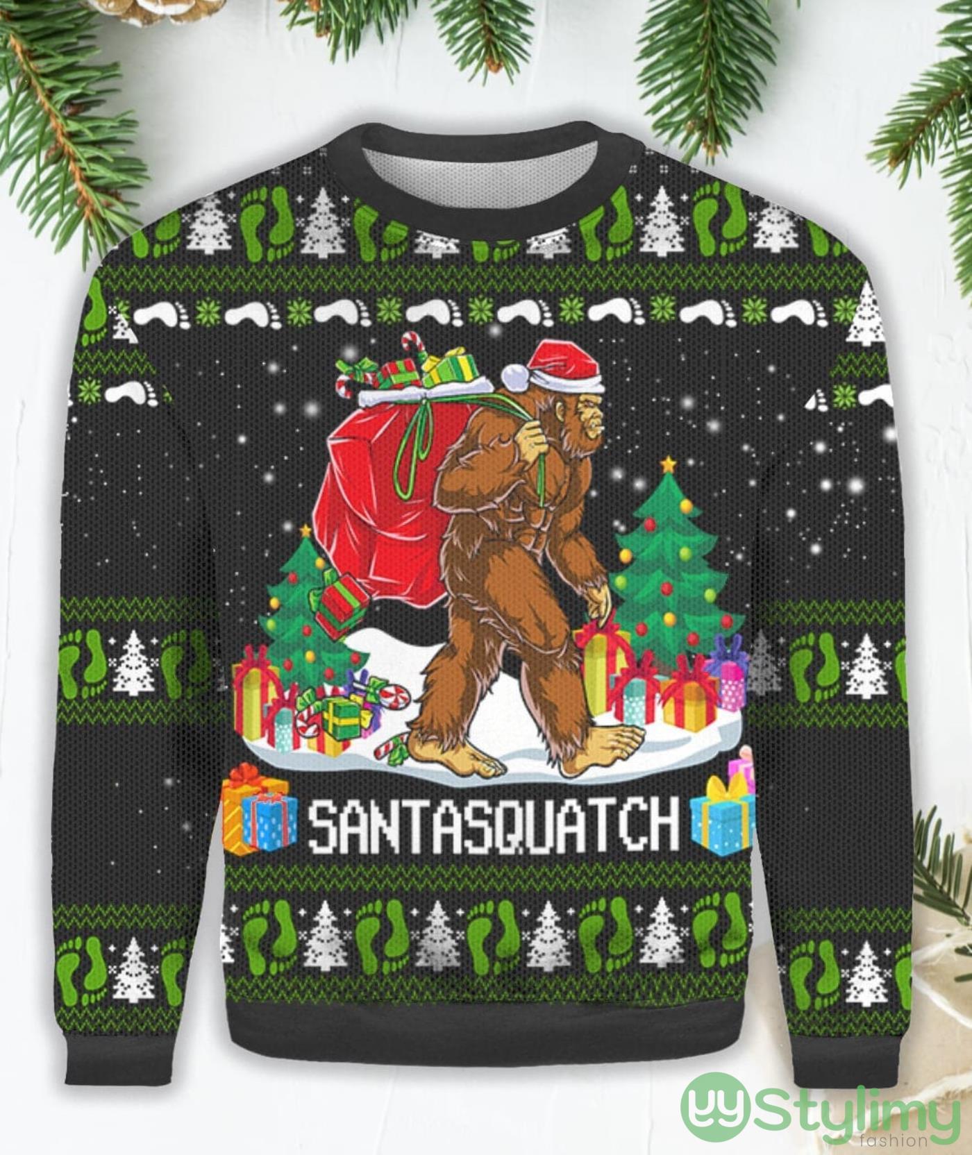 Bigfoot Santasquatch Christmas Gift Ugly Christmas Sweater 3 Bigfoot Santasquatch Christmas Gift Ugly Christmas Sweater Product Photo 1