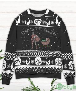 Boba Fett Baby Yoda Star Wars This Is The Sleigh Ugly Christmas Sweater Product Photo 2
