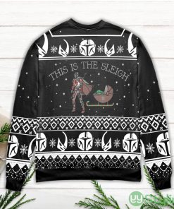 Boba Fett Baby Yoda Star Wars This Is The Sleigh Ugly Christmas Sweater Product Photo 3
