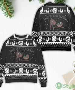 Boba Fett Baby Yoda Star Wars This Is The Sleigh Ugly Christmas Sweater Product Photo 1