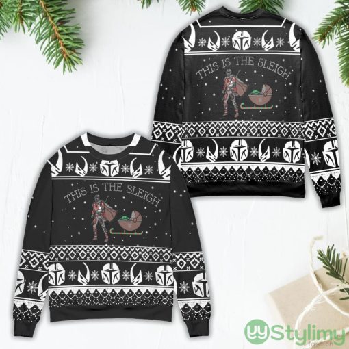 Boba Fett Baby Yoda Star Wars This Is The Sleigh Ugly Christmas Sweater