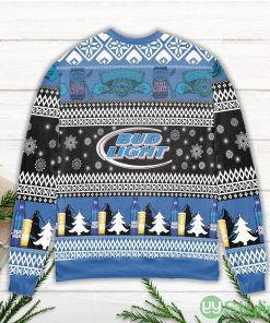 Bud Light Snowflakes Pattern Ugly Christmas Sweater Product Photo 3