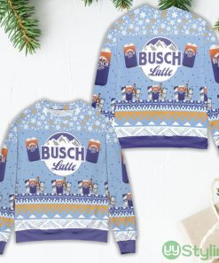 Busch Latte Logo Snowflake Pattern Ugly Christmas Sweater Product Photo 1