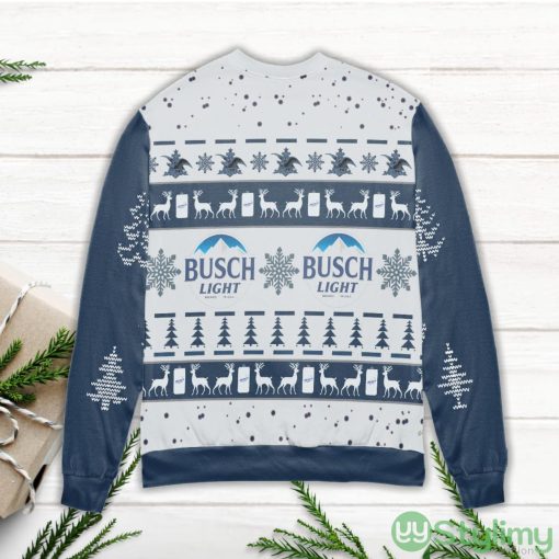 Busch Light Reindeer & Pine Tree Pattern Ugly Christmas Sweater Product Photo 3