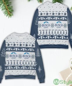 Busch Light Reindeer & Pine Tree Pattern Ugly Christmas Sweater Product Photo 1