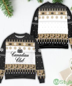 Canadian Club Whisky Snowflake Pattern Ugly Christmas Sweater Product Photo 3