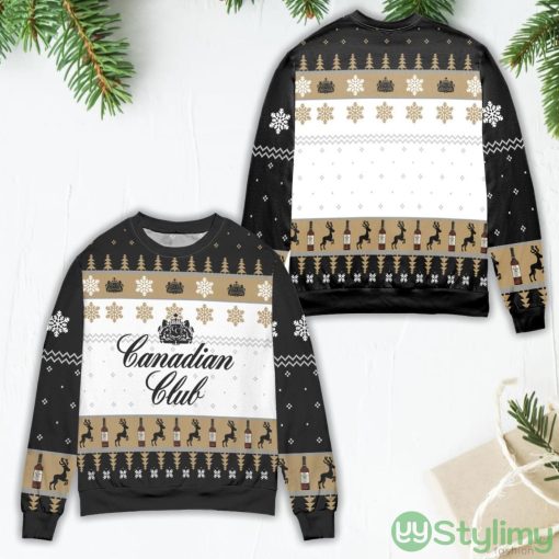 Canadian Club Whisky Snowflake Pattern Ugly Christmas Sweater