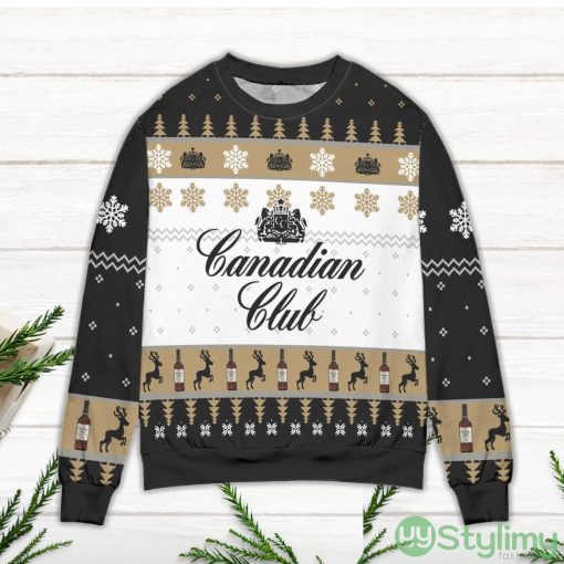 Canadian Club Whisky Snowflake Pattern Ugly Christmas Sweater
