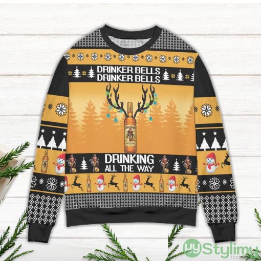 Captain Morgan Drinker Bells Drinking All The Way Ugly Christmas Sweater