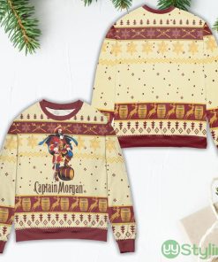 Captain Morgan Logo Christmas Pattern Ugly Christmas Sweater Product Photo 1