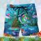 Chirstmas Whales Under The Sea Christmas Gift Beach Short Product Photo 2