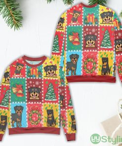 Christmas Vacation With Rottweiler Snowflake Ugly Christmas Sweater Product Photo 1