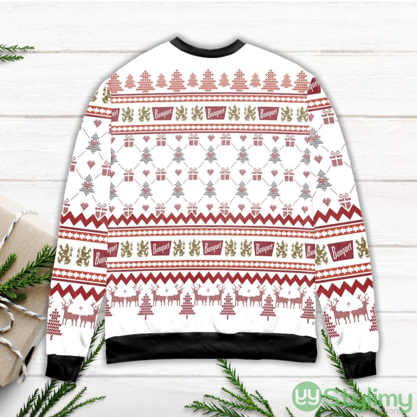Coors Light Reindeer & Pine Tree Pattern Ugly Christmas Sweater 2 Coors Light Reindeer & Pine Tree Pattern Ugly Christmas Sweater Product Photo 2