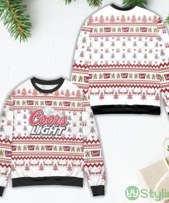Coors Light Reindeer & Pine Tree Pattern Ugly Christmas Sweater Product Photo 1