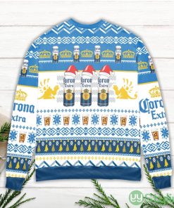 Corona Extra Beer Logo Christmas Pattern Blue Ugly Christmas Sweater Product Photo 3