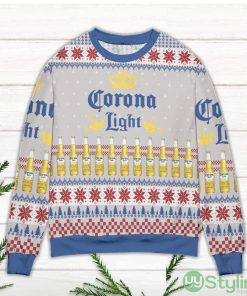 Corona Light Beer Snowflake Pattern Ugly Christmas Sweater Product Photo 2