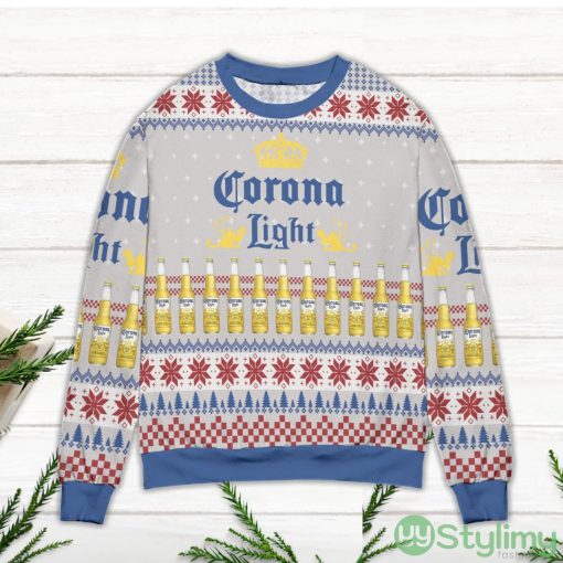 Corona Light Beer Snowflake Pattern Ugly Christmas Sweater