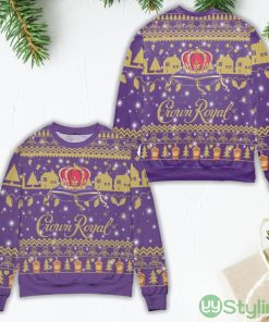Crown Royal Canadian Whisky Snowflake Ugly Christmas Sweater Product Photo 1