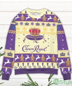 Crown Royal Logo Snowflakes Purple Ugly Christmas Sweater Product Photo 2