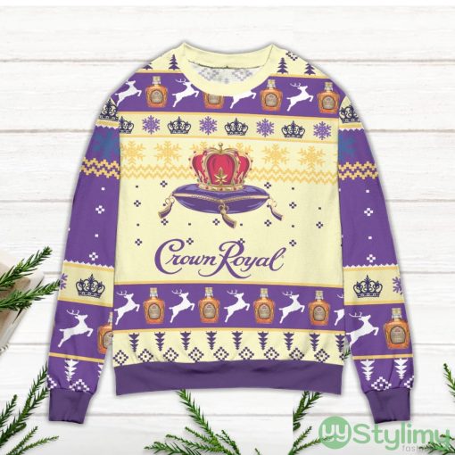 Crown Royal Logo Snowflakes Purple Ugly Christmas Sweater