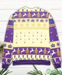 Crown Royal Logo Snowflakes Purple Ugly Christmas Sweater Product Photo 3