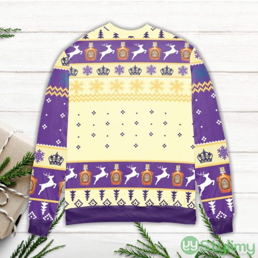 Crown Royal Logo Snowflakes Purple Ugly Christmas Sweater