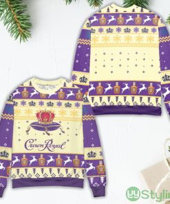 Crown Royal Logo Snowflakes Purple Ugly Christmas Sweater Product Photo 1