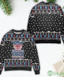 Cthulhu 2024 No Lives Matter Star Pattern Ugly Christmas Sweater Product Photo 1