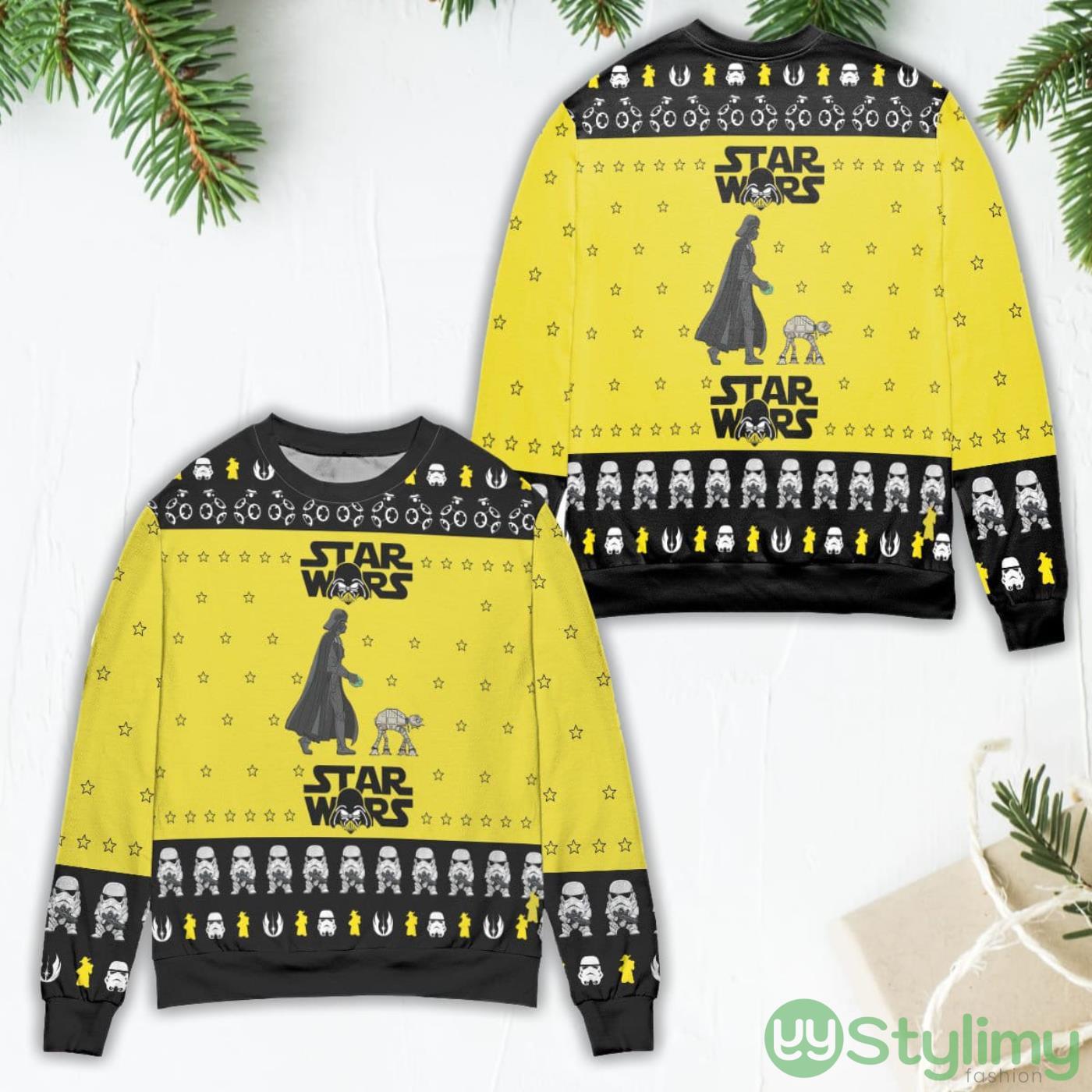 Darth Vader Walking Pet AT-AT Star Wars Ugly Christmas Sweater 4 Darth Vader Walking Pet AT-AT Star Wars Ugly Christmas Sweater Product Photo 1