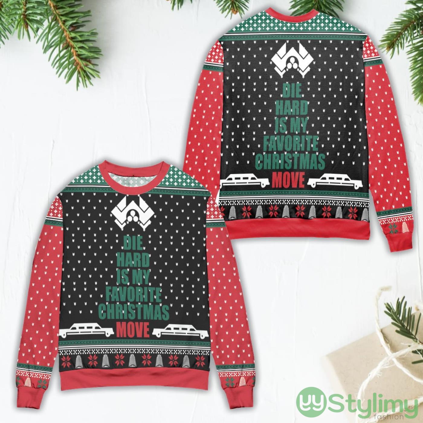 Die Hard Is My Favorite Christmas Move Nakatomi Plaza Ugly Christmas Sweater 5 Die Hard Is My Favorite Christmas Move Nakatomi Plaza Ugly Christmas Sweater Product Photo 1