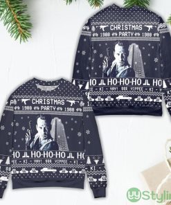 Die Hard Yippee Ki Yay Christmas Party Snowflake Pattern Ugly Christmas Sweater Product Photo 1