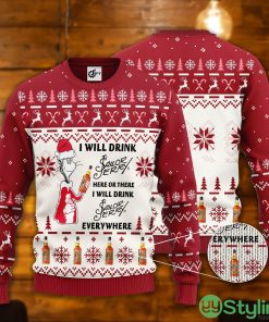 Dr. Seuss I Will Drink Sailor Jerry Here Or There Ugly Christmas Sweater Product Photo 1