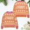 Dunkin' Donuts Snow Flake & Pine Tree Ugly Christmas Sweater - Orange 6 Dunkin