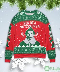 ELF Son Of A Nutcracker Christmas Gift Ugly Christmas Sweater Product Photo 1