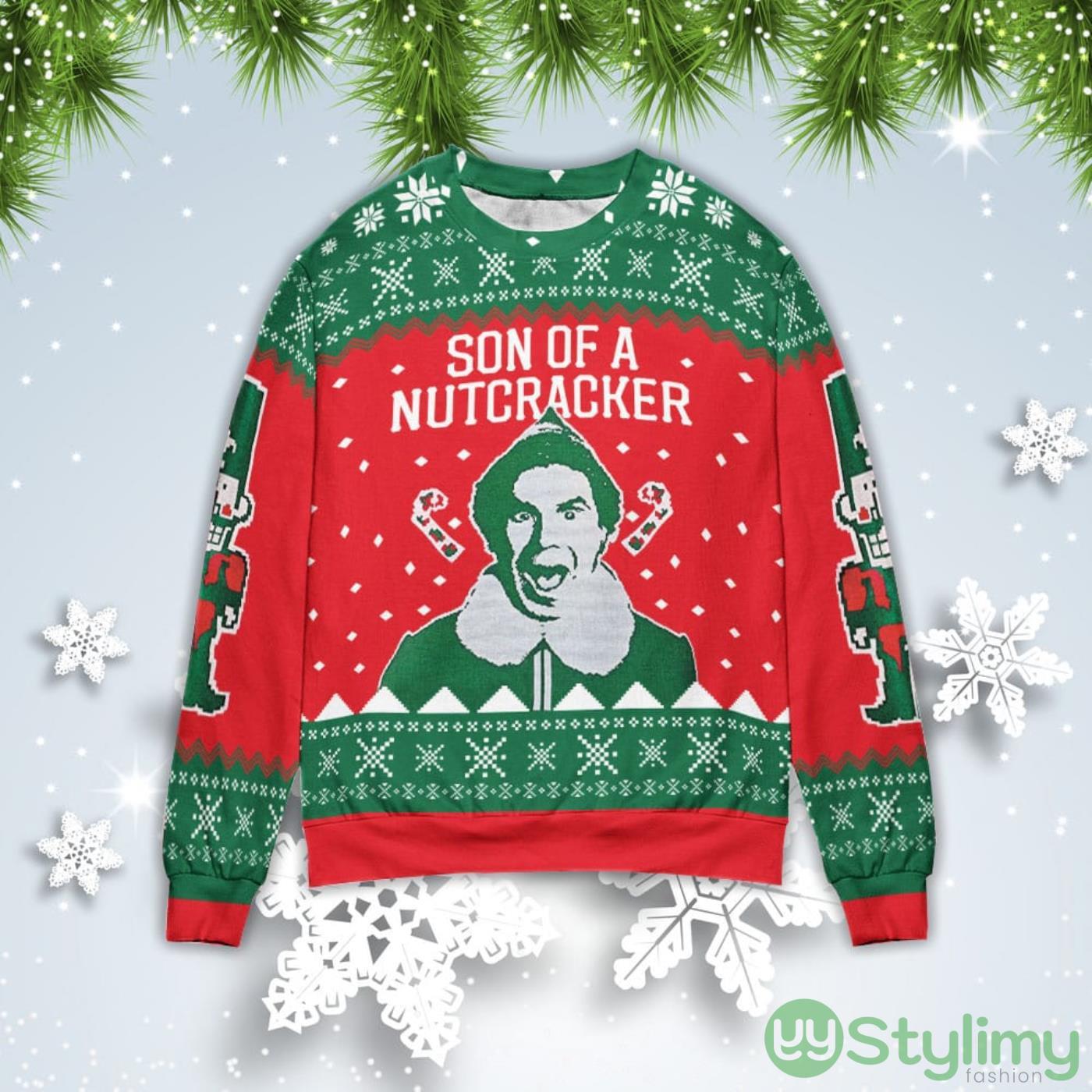ELF Son Of A Nutcracker Christmas Gift Ugly Christmas Sweater 3 ELF Son Of A Nutcracker Christmas Gift Ugly Christmas Sweater Product Photo 1