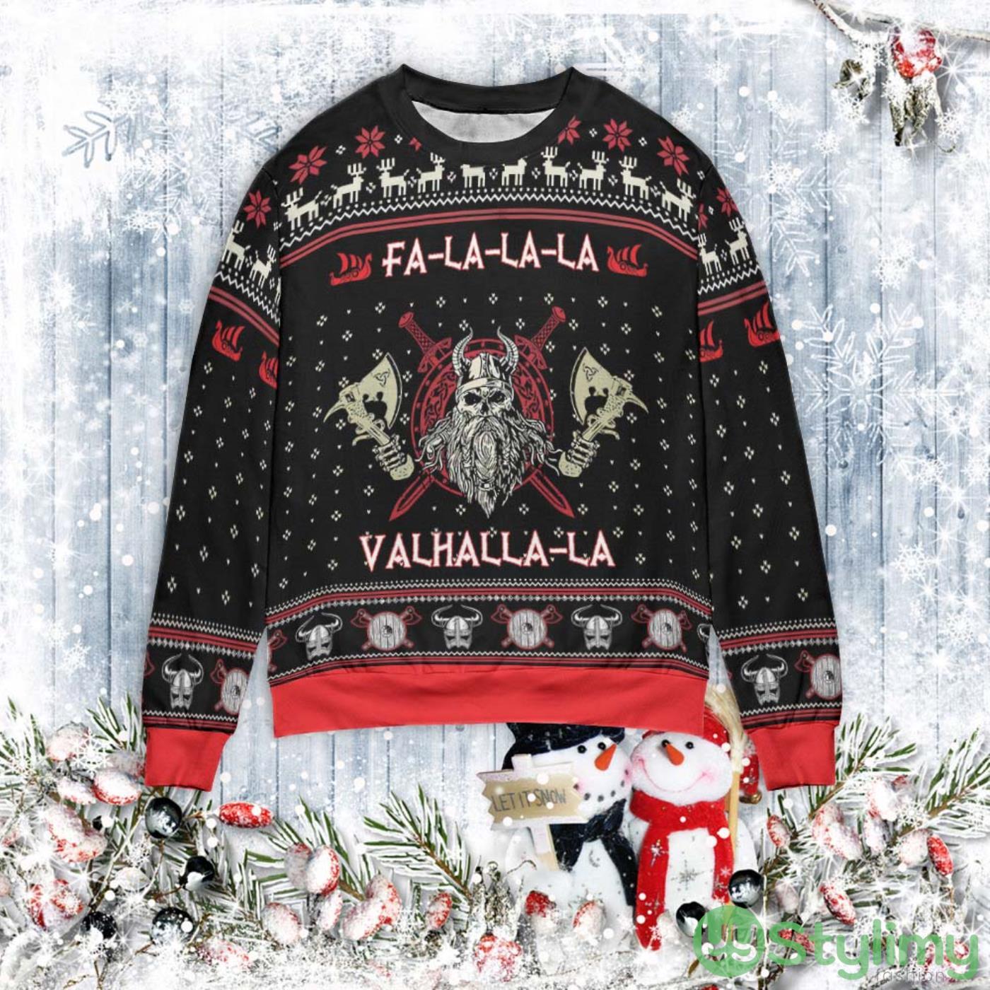 Falalala Valhallala Viking Christmas Gift Ugly Christmas Sweater 3 Falalala Valhallala Viking Christmas Gift Ugly Christmas Sweater Product Photo 1