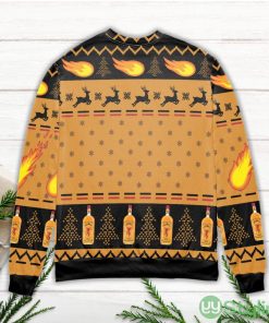 Fireball Red Hot Cinnamon Whiskey Pine Tree Pattern Ugly Christmas Sweater Product Photo 3