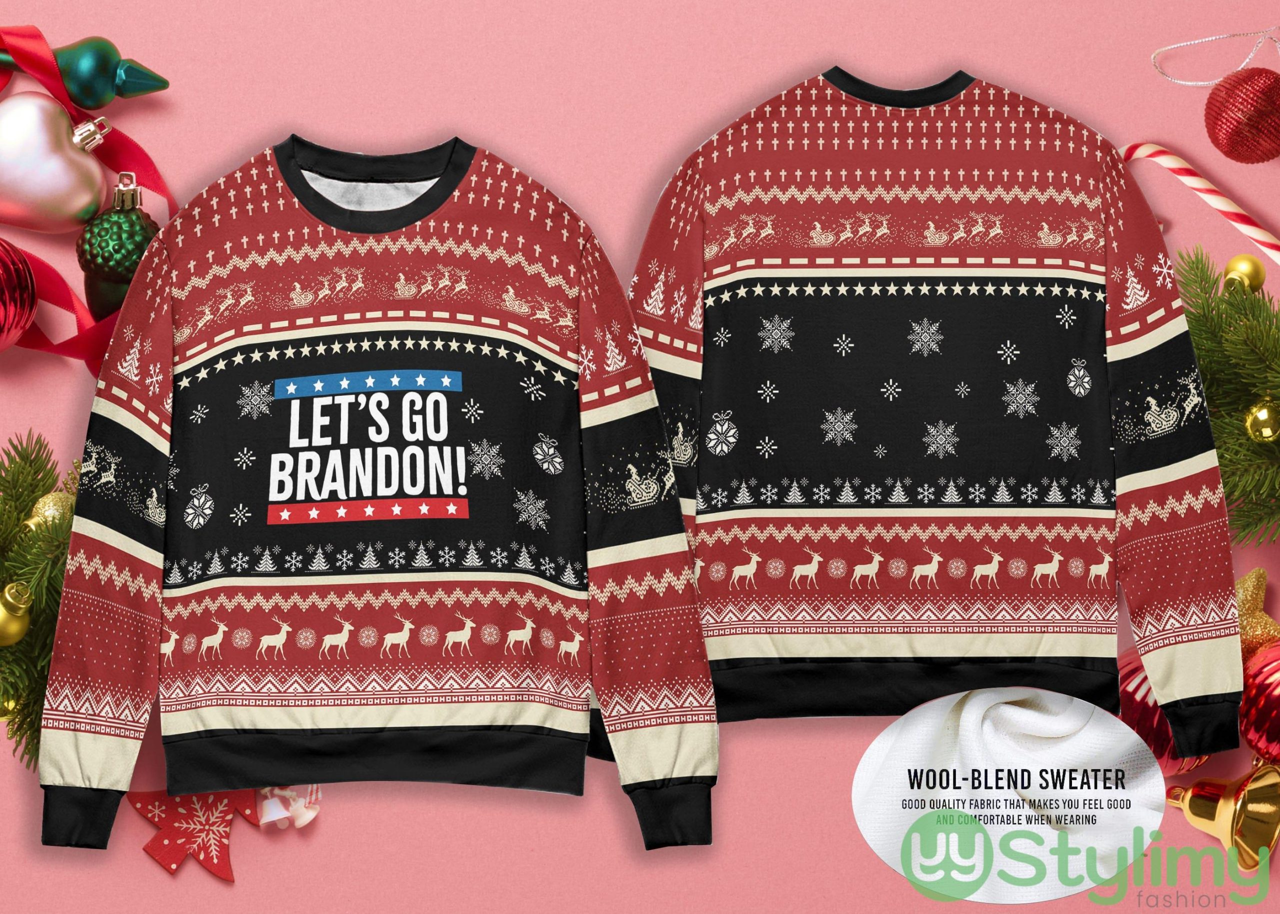 Funny Christmas Sweater Let's Go Brandon Biden Ugly Christmas Sweater 5 funny christmas sweater lets go brandon biden ugly christmas sweater scaled